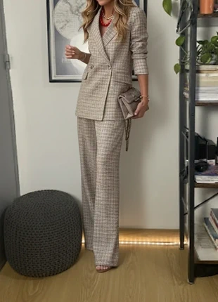 Ensemble blazer + pantalon à carreaux – élégance professionnelle chic (Taille M), marke: maison Aurore Paris, zustand: Sehr gut, größe: M / 38 / 10, 64,90 €, 68,85 € inklusive Vinted-Käuferschutz