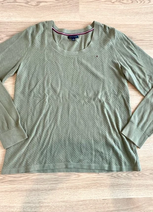 Pull Tommy Hilfiger homme vert kaki – taille M, merk: Tommy Hilfiger, staat: Heel goed, maat: M, € 20,00, € 21,70 inclusief Kopersbescherming