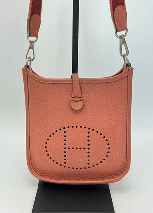 Hermès Evelyne sac à bandoulière mini rose homard, brand: Hermès, condition: Very good, €2,380.00, €2,499.70 includes Buyer Protection