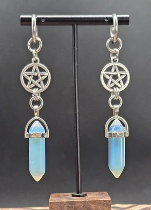 Witchy Clear Crystal Pendulum Drop Earrings, brand: gothic, condition: New without tags, £8.00, £9.10 includes Buyer Protection Pro