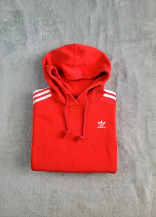 Sweat à capuche  Crop Top Adidas Rouge Taille S Femme Logo Brodé Adidas en Coton, marca: adidas, estado: Muy bueno, tamaño: S / 36 / 8, 14,99 €, 16,44 € Protección al comprador incluida