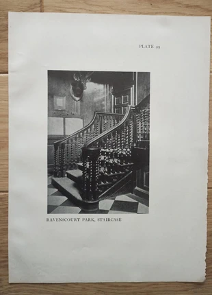 Ravenscourt park, staircase, hammersmith, london - antique print - 1915, brand: NO LABEL, condition: Good, £8.99, £10.14 includes Buyer Protection Pro