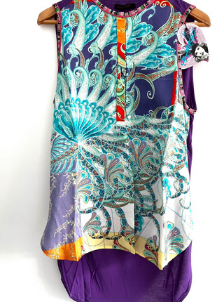 Blusa Bohemia Custo Barcelona XL cuello banda, marque: Custo Barcelona, état: Neuf sans étiquette, taille: XL / 42 / 14, 15,50 €, 16,98 € Protection acheteurs incluse