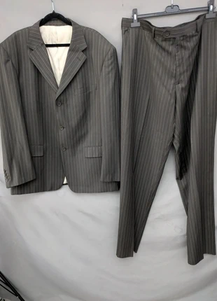 Costume homme Fabio & Livi Super 140’s neuf avec étiquette marron foncé à rayures veste pantalon, merk: Fabio & Livi, staat: Nieuw met prijskaartje, maat: 60, € 45,00, € 47,95 inclusief Kopersbescherming Pro