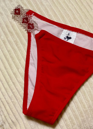 Tanga brasileira com missangas em vermelho, brand: hot girls, condizioni: Ottime, taglia: XS / IT 38 / EU 34, €4.00, €4.90 include la Protezione acquisti