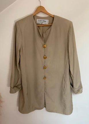 Veste habillé Lin beige Michel Soligny Paris Vintage, marque: Michel soligny Paris, état: Très bon état, taille: XXXL / 46 / 18, 15,00 €, 16,45 € Protection acheteurs (Pro) incluse