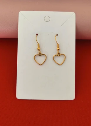 🎀 Boucles d'oreilles coeur doré, condizioni: Ottime, €1.00, €1.75 include la Protezione acquisti