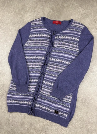 Cardigan à Motifs Jacquard Burberry Violet/Blanc Vintage #30, marque: Burberry, état: Très bon état, taille: L / 40 / 12, 59,00 €, 62,65 € Protection acheteurs (Pro) incluse