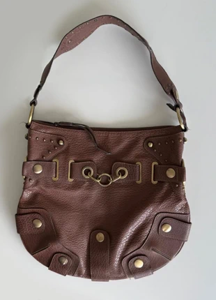 Vintage 90s y2k Faux Leather Studded Shoulder Bag, condition: Good, £30.00, £32.20 includes Buyer Protection