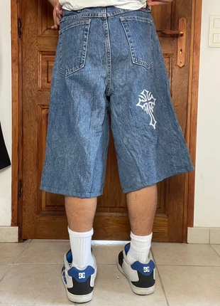 Jort short baggy large handmade style JNCO y2k brodé peinture hiphop, merk: JNCO, staat: Heel goed, maat: M, € 40,00, € 42,70 inclusief Kopersbescherming Pro