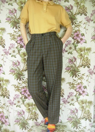 pantalon vintage taille haute à pinces à carreaux en coton mélangé, brand: Vintage Dressing, condition: Very good, size: L / 40 / 12, €35.00, €37.45 includes Buyer Protection Pro