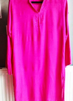 Caftan/tunique marocaine longue, brodée, rose, fabriquée au Maroc<;, brand: artisanat marocain, condition: New without tags, size: One size, €10.00, €11.20 includes Buyer Protection