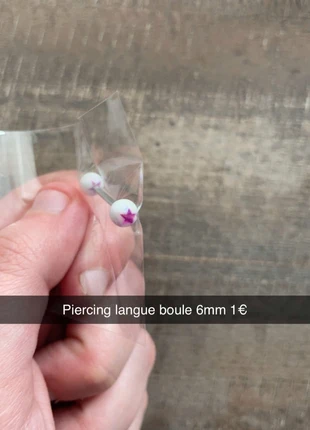 Piercing langue motif etoile, brand: autre, condition: New with tags, €1.00, €1.75 includes Buyer Protection
