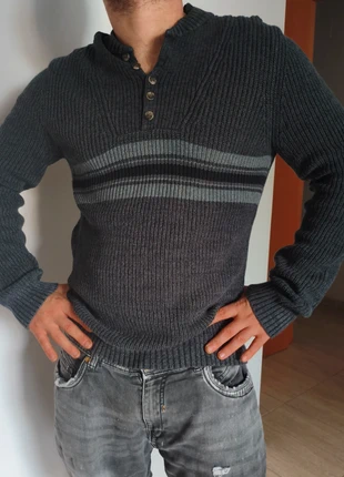 Eddie Bauer Vintage Knit Sweater | Striped Button-Up Pullover, brand: Eddie Bauer, condizioni: Ottime, taglia: S, €5.00, €5.95 include la Protezione acquisti