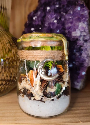 Spell Jar protection, abondance et harmonie avec jade, marque: Witch, état: Neuf avec étiquette, 18,00 €, 19,60 € Protection acheteurs incluse