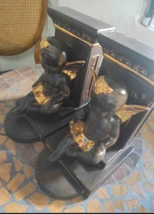 OFERTA pareja de ángeles en negro y dorado., marque: Local, état: Très bon état, 15,00 €, 16,45 € Protection acheteurs incluse