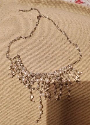 Tassel Style Choker Faux Pearls and Beads, condition: Very good, £3.00, £3.85 includes Buyer Protection