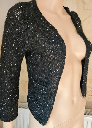 Gilet noir fin manche 3/4 a sequins Taille 34, zustand: Sehr gut, größe: XS / 34 / 6, 6,50 €, 7,53 € inklusive Vinted-Käuferschutz
