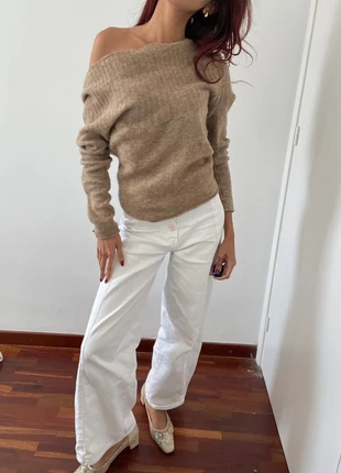 Mohair blend off shoulder pull autumn in xs, marque: Feminine, état: Très bon état, taille: XS / 34 / 6, 15,00 €, 16,45 € Protection acheteurs incluse