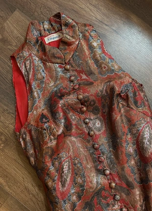 Vintage 60s metallic cheongsam maxi dress, brand: Vintage Dressing, condition: Very good, size: XS / 6, £75.00, £79.45 includes Buyer Protection