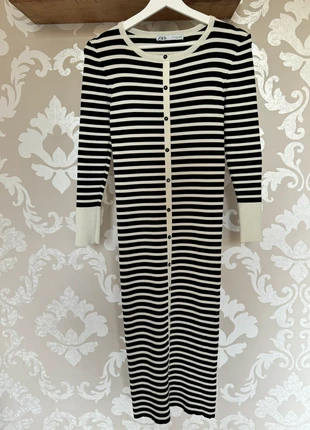 Robe longue marinière Zara - Maxi Dress, merk: Zara, staat: Heel goed, maat: S / 36 / 8, € 9,00, € 10,15 inclusief Kopersbescherming