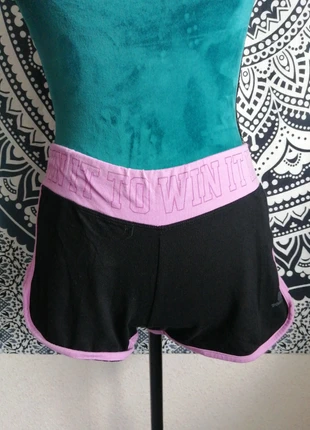 Short de sport noir et lila à message / domyos / (S), marque: Domyos, état: Très bon état, taille: S / 36 / 8, 5,00 €, 5,95 € Protection acheteurs incluse