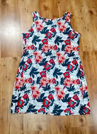 Robe longue Colombia blanche à motifs floral taille XXL, marca: Colombia, estado: Novo sem etiquetas, tamanho: XXL / 44 / 16, €15.00, €16.45 inclui Proteção do Comprador