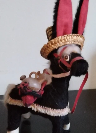 Grande Figurine Âne Vintage Mohair Sombrero 24 cm, état: Bon état, 18,00 €, 19,60 € Protection acheteurs incluse