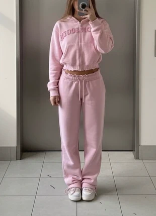 Ensemble jogging rose – sweat à capuche zippé + pantalon taille haute coupe droite comfy M, marque: dripdollz, état: Très bon état, taille: M / 38 / 10, 50,90 €, 54,15 € Protection acheteurs incluse