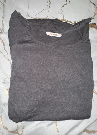 T-shirt gris à manche longue camaïeu, brand: Camaïeu, condizioni: Buone, taglia: Taglia unica, €4.00, €4.90 include la Protezione acquisti