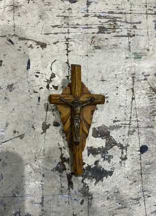 Antique Small Wooden Crucifix Wall Ornament, brand: Wooden, condition: Good, £6.00, £7.00 includes Buyer Protection