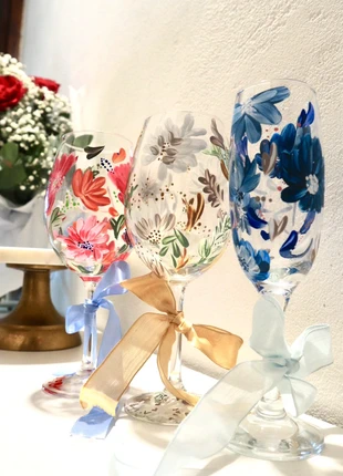 Verre vin décoration mariage cadeaux invités mariage bohème champêtre fleurs, marque: Boheme, état: Neuf sans étiquette, 16,90 €, 18,45 € Protection acheteurs incluse