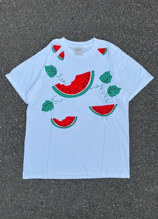 Vintage t-shirt watermelon / pastèque single stitch made in usa hand made - Taille L, marca: Vintage Dressing, estado: Muito bom, tamanho: L, €9.00, €10.15 inclui Proteção do Comprador Pro