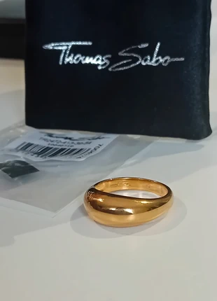 Bague Thomas Sabo argent 925 plaqué or jaune 18 carats, merk: Thomas Sabo, staat: Nieuw met prijskaartje, maat: 54.3 mm / 17.3 mm Ø, € 79,00, € 83,65 inclusief Kopersbescherming Pro