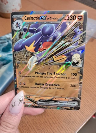 Carchacrok EX de Cynthia - Rivalités Destinées EV10, brand: Pokémon, condition: New with tags, €3.00, €3.85 includes Buyer Protection