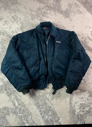 Veste Schott Bleu Marine vintage 90's sku-1612  x, marke: Schott, zustand: Sehr gut, größe: M, 150,00 €, 158,20 € inklusive Vinted-Käuferschutz