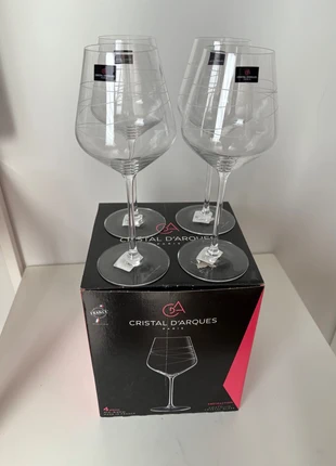 4 Verres à pied Christal d’Arques, brand: Cristal d'Arques Paris, condition: New with tags, €38.90, €41.55 includes Buyer Protection