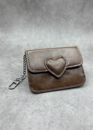 Porte-carte Vintage en cuir marron à motif coeur en cuir - Vintage, marca: Vintage Dressing, estado: Muy bueno, 8,00 €, 9,10 € Protección al comprador Pro incluida