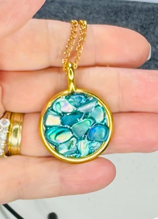 Handmade abalone shell necklace N651, condition: New without tags, £5.00, £5.95 includes Buyer Protection