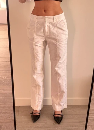 pantalon blanc en lin vintage y2k, brand: y2k, condizioni: Ottime, taglia: S / IT 40 / EU 36, €20.00, €21.70 include la Protezione acquisti