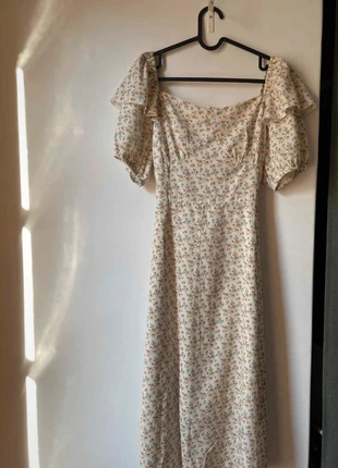 Vestido Comprido Floral Romântico – Manga Curta Bufante, marque: Dazy, état: Très bon état, taille: L / 40 / 12, 9,99 €, 11,19 € Protection acheteurs incluse