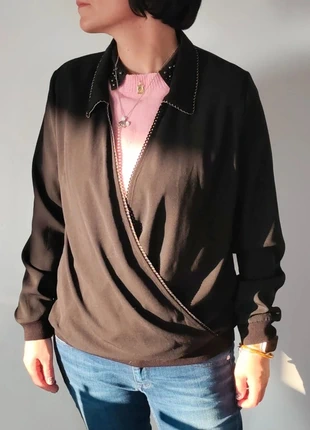 haut noir it hippie cache-cœur fluide manches longues taille M, marke: it Hippie, zustand: Sehr gut, größe: M / 38 / 10, 8,00 €, 9,10 € inklusive Vinted-Käuferschutz