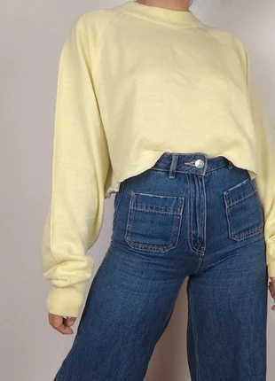 Pull crop jaune pastel vintage 80s 90s taille S/M, marque: Vintage, état: Très bon état, taille: S / 36 / 8, 10,00 €, 11,20 € Protection acheteurs (Pro) incluse