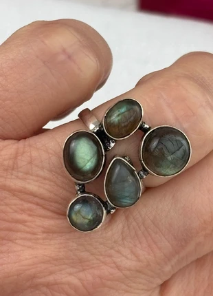 Superbe bague labradorite cabochons . T 55. Ar 925, état: Très bon état, taille: 17,7 mm, 15,00 €, 16,45 € Protection acheteurs (Pro) incluse
