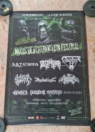 Affiche Mass Deathtruction Festival 2021, marca: Metal, estado: Nuevo sin etiquetas, 5,00 €, 5,95 € Protección al comprador incluida