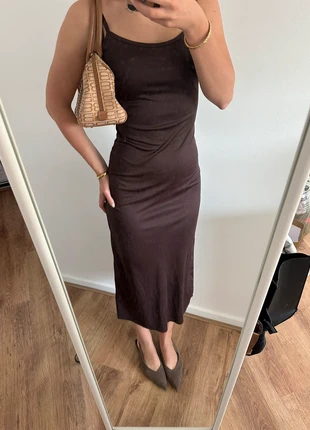 Long Brown Dress Jus d’Orange, marca: Jus d'Orange, estado: Muito bom, tamanho: S / 36 / 8, €4.00, €4.90 inclui Proteção do Comprador