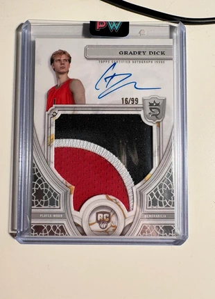 Gradey Dick patch auto on-card / on-card auto - Topps Royalty - Rookie, merk: Topps, staat: Heel goed, € 80,00, € 84,70 inclusief Kopersbescherming