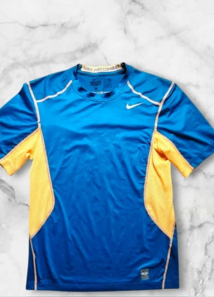 Nike Pro Combat – Bleu & Jaune – Taille S, marca: Nike, estado: Bom, tamanho: S, €15.00, €16.45 inclui Proteção do Comprador