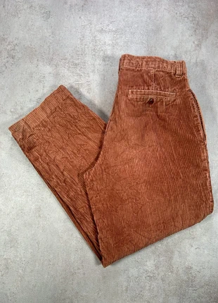 Pantalon Vintage En Velours Côtelé / Corduroy Club Room terracotta ample taille 32X32, merk: Vintage Dressing, staat: Heel goed, maat: W32 | FR 42, € 20,00, € 21,70 inclusief Kopersbescherming Pro