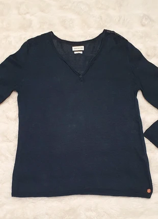 Pull fin en lin bleu nuit Harris Wilson,Taille M, brand: Harris Wilson, condition: Good, size: M / 38 / 10, €10.00, €11.20 includes Buyer Protection
